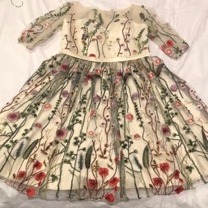 Vintage 50’s Style Ivory Floral Tea Dress